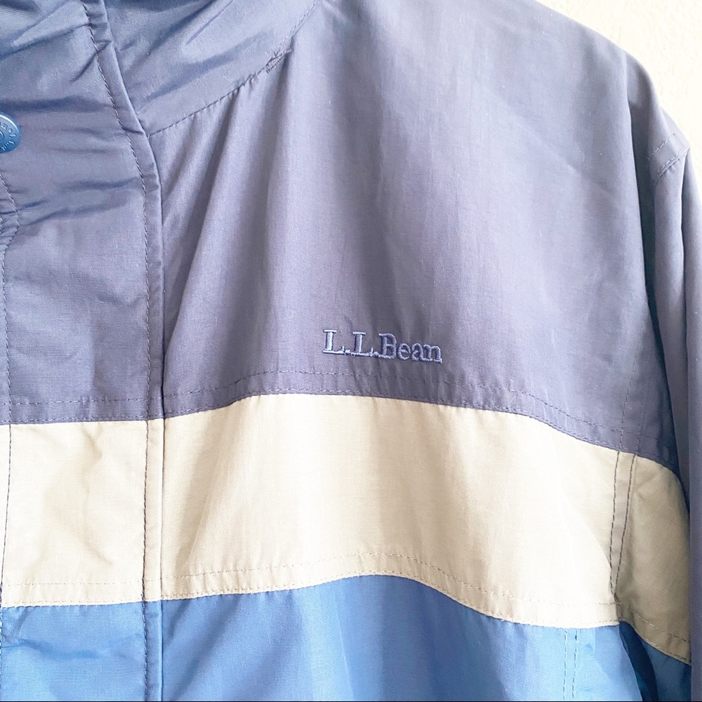 L.L. Bean Color Block Zip Up Jacket Medium - image 3